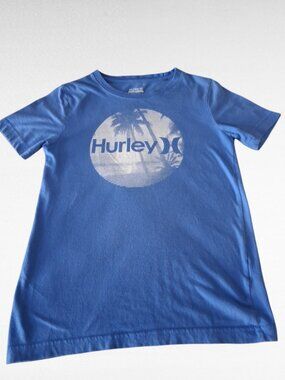 Hurley Blue Graphic Logo Tee boys size 10/12